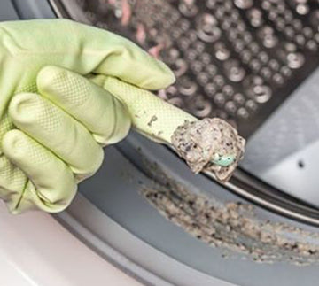 Illustration of washing machine cleaning