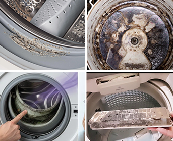 Illustration of washing machine cleaning