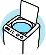 Illustration of washing machine cleaning