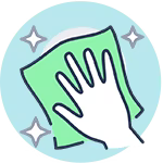 Illustration of washing machine cleaning
