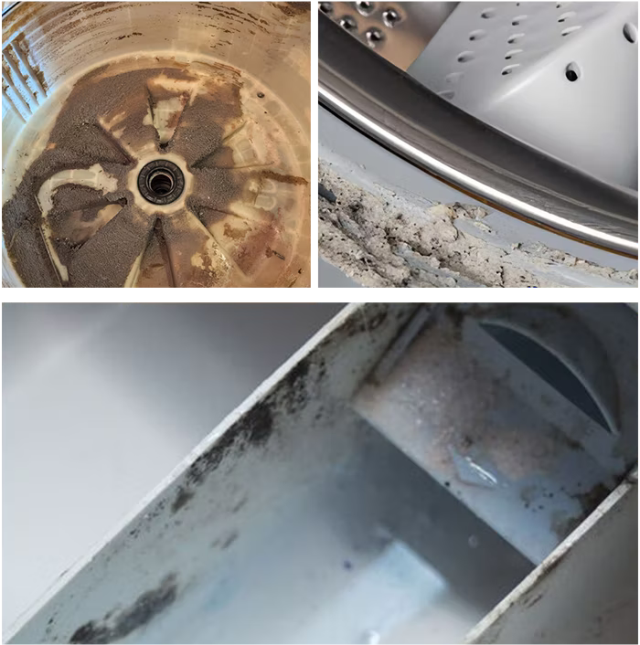 Illustration of washing machine cleaning
