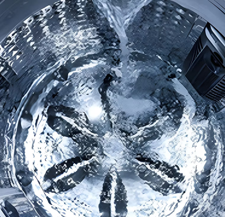 Illustration of washing machine cleaning